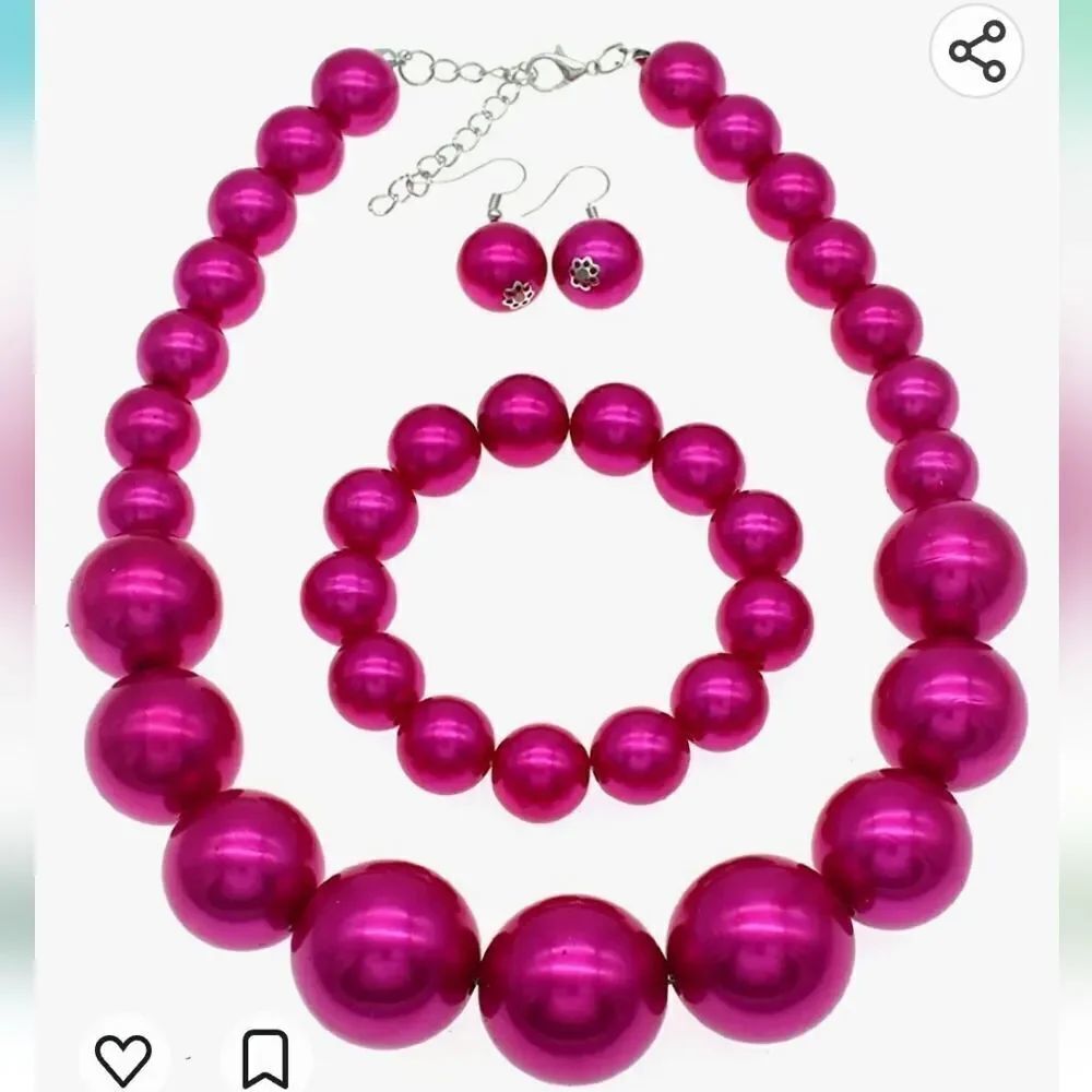 BRAND NEW DOTS TWO-TONE CUSTOME FASHION CHUNKY NECKLACE
